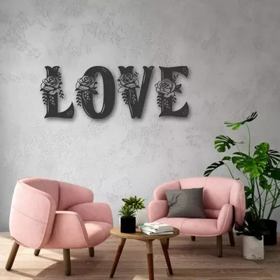 CUADRO CUADRIPTICO LOVE 59X21