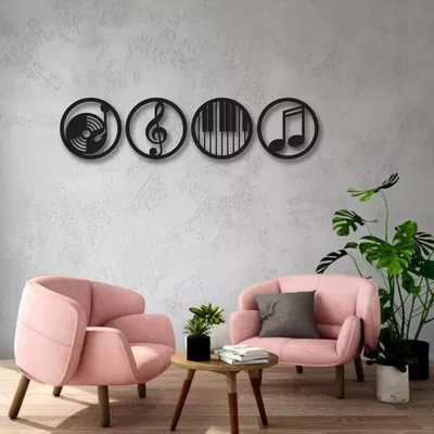 CUADRO CUADRIPTICO MUSICA 81X20