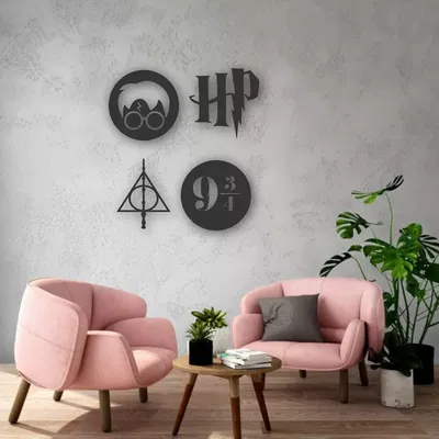 CUADRO CUADRIPTICO HARRY POTER 87X20
