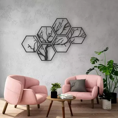 CUADRO POLIPTICO ARBOL 96X62CM