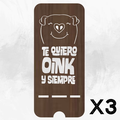 PORTA CELULAR "TE QUIERO OINK Y SIEMPRE"