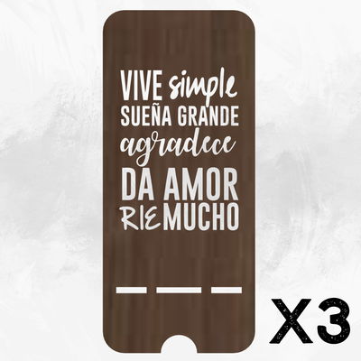 PORTA CELULAR "VIVE SIMPLE SUEÑA GRANDE"