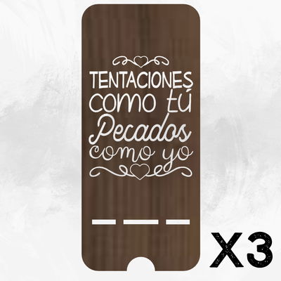 PORTA CELULAR "TENTACIONES COMO TU, PECADOS COMO YO"