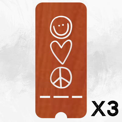 PORTA CELULAR "CARITA, CORAZON Y PAZ"