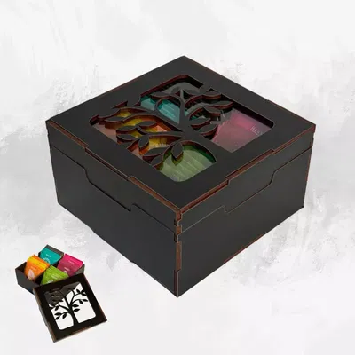 CAJA DE TE CUADRADA ARBOL