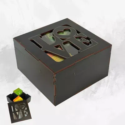 CAJA DE TE CUADRADA LOVE