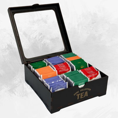CAJA DE TE MADERA ORGANIZADOR - 9 DIV. REMOVIBLES