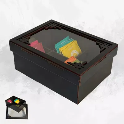 CAJA DE TE SOMBRERO MODERNO