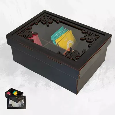 CAJA DE TE SOMBRERO VINTAGE