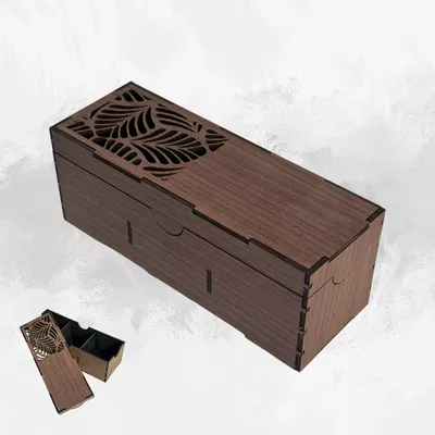CAJA DE TE 3 DIVISIONES MONSTERA