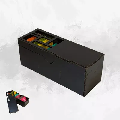 CAJA DE TE 3 DIVISIONES CUADROS