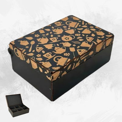 CAJA DE TE LINEA GRABADO TETERAS