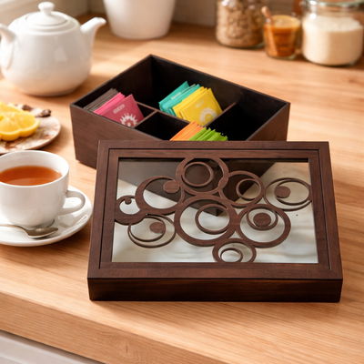 CAJA DE TE SOMBRERO - 6 DIV - ONDULADOS