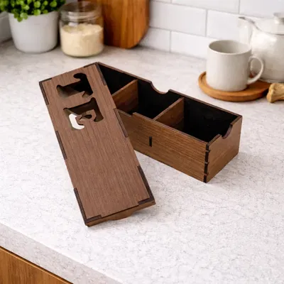 CAJA DE TE 3 DIVISIONES - TÉ