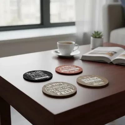 POSAVASO GRABADOS LO UNICO IMPOSIBLE PACK 4 UNIDADES