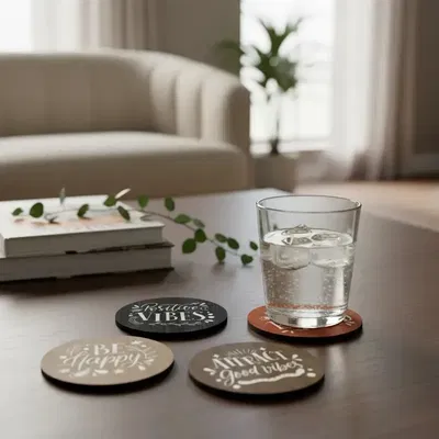 POSAVASO GRABADOS VIBES PACK 4 UNIDADES