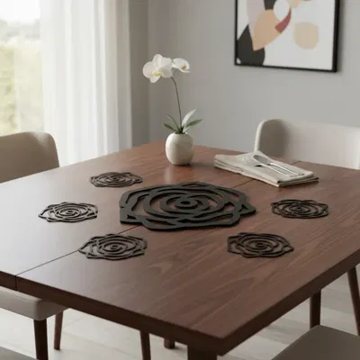 PACK 6 POSA VASOS + 1 POSAFUENTE ROSA