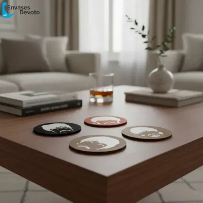 POSAVASO GRABADOS THE BEATLES PACK 4 UNIDADES