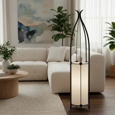 LAMPARA DE PIE MIMBRE