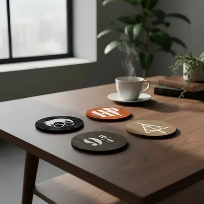 POSAVASO GRABADOS HARRY POTTER PACK 4 UNIDADES