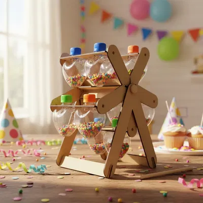 Base Vuelta Al Mundo + 10 Envase Corazones 125cc c/ tapas colores.