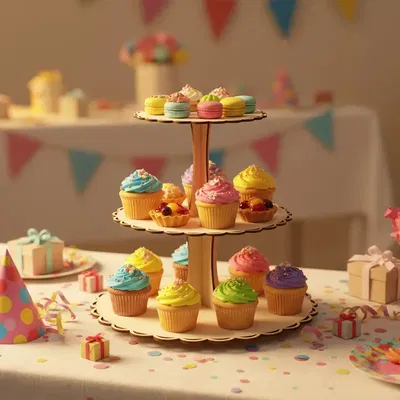 PORTA CUPCAKES TRIPLES (Tres pisos)