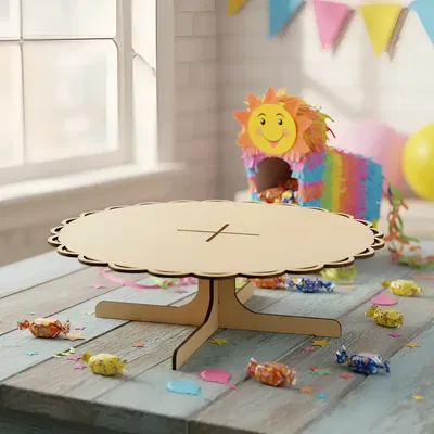 BANDEJA C/PIE "VOLADO" 32CM