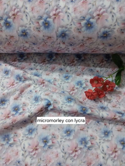 MICROMORLEY con lycra FLORES 3D CELESTES