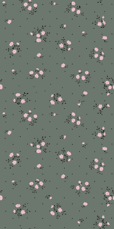 MAYOR- Algodon con lycra "Mini ramitos rosa" (ver más)