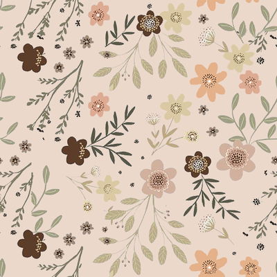 MAYOR- Algodón con lycra "Composición floral"