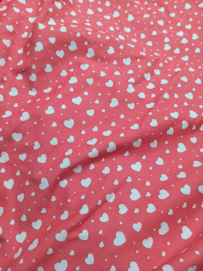 Algodón con lycra "Rojo corazón blanco"