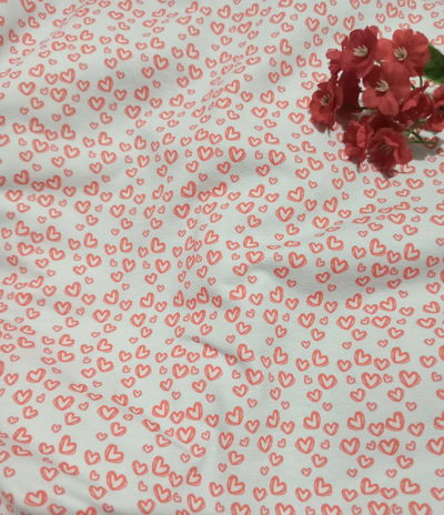 Algodón con lycra "Corazón de lápiz"
