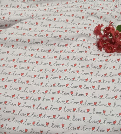 Algodon con lycra "Love"