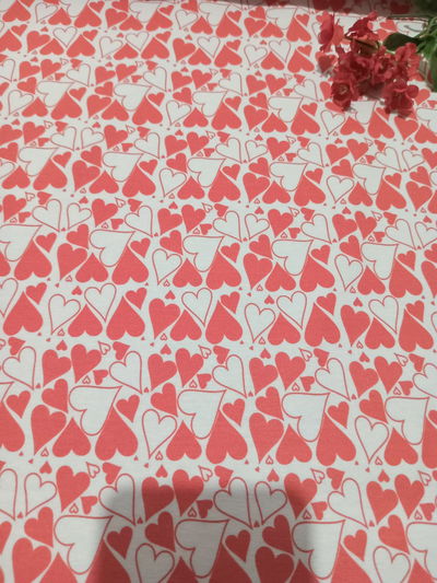 Algodón con lycra "collage corazón"