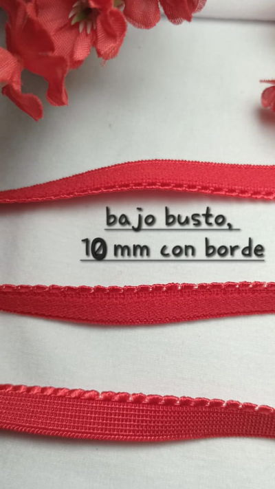 Bajo Busto Importado con Borde 10 mm (Ver colores)