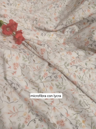 Microfibra con lycra hojitas 