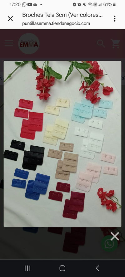 MAYOR- x 500 Broches 3 cm de tela (ver más)
