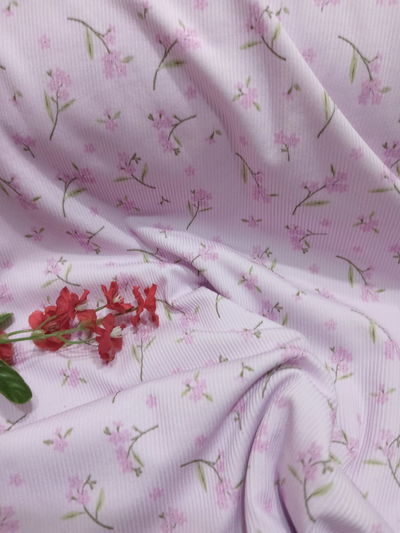 Micromorley con lycra Ramitos rosa
