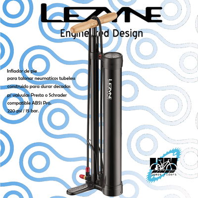 Inflador De Pie Bicicleta Tubeless Lezyne Overdrive