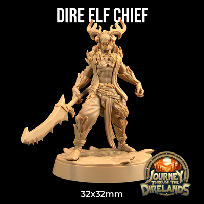 Jefe elfo - Dire Elf Chief - Journey through the Direlands