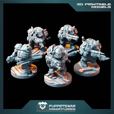 Bushi Orc Gunners - Orcs - Puppetswar Miniatures