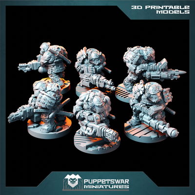 Bushi Orc Heavy Gunners - Orcs - Puppetswar Miniatures