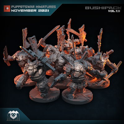 Bushi Orcs Squad - Orcs - Puppetswar Miniatures