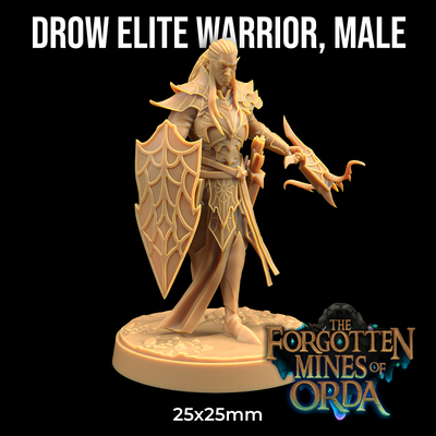 Drow Elite Warrior (Male) - Forgotten Mines of Orda