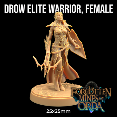 Drow Elite Warrior (Female) - Forgotten Mines of Orda