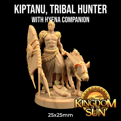 Kiptanu, cazador tribal (con hiena)  - Kingdom of the Sun