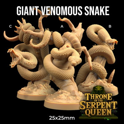 Giant Venomous Snake- Throne of the Serpent Queen