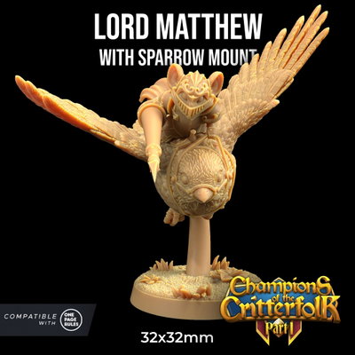 Lord Matthew montado - Champions of the Critterfolk