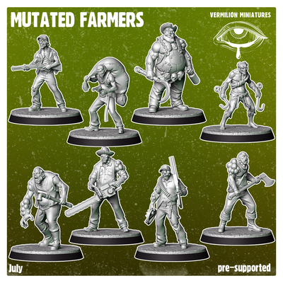 Mutated Farmers - Fallout - Vermilion Miniatures