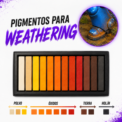 Pigmentos para Weathering - Paleta x 12